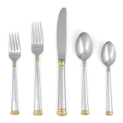 Lenox Eternal Gold 5 piece Stainless Flatware Place Setting 