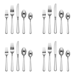 Lenox Pearl Platinum 20 piece Stainless Flatware, Service for 4 