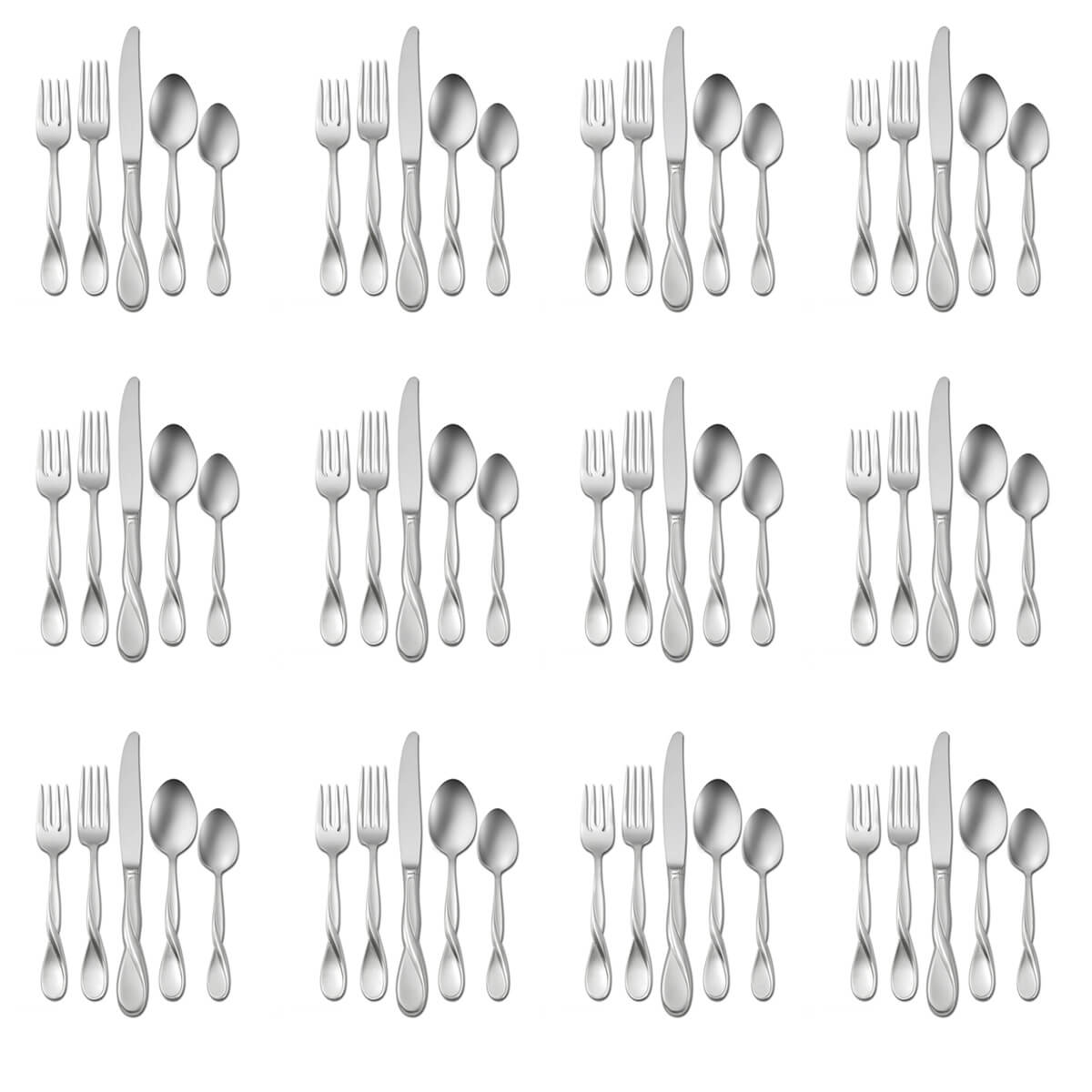 Oneida Satin Aquarius 60 piece, Service for 12 - ON-SAQ-50/12