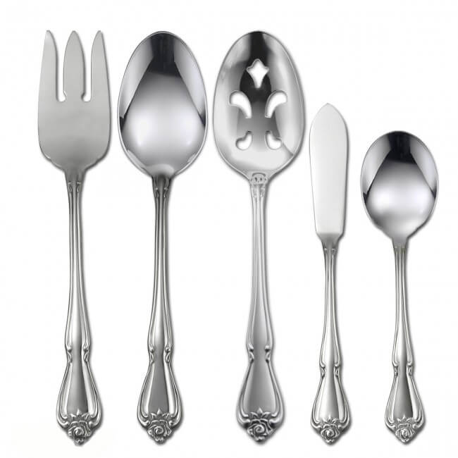 Oneida True Rose 5 piece Serving Set 