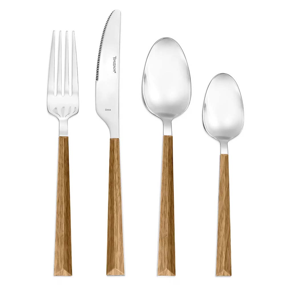 Tomodachi Dali Wood Look 16 piece, Service for 4 - LN-TMF81416TC